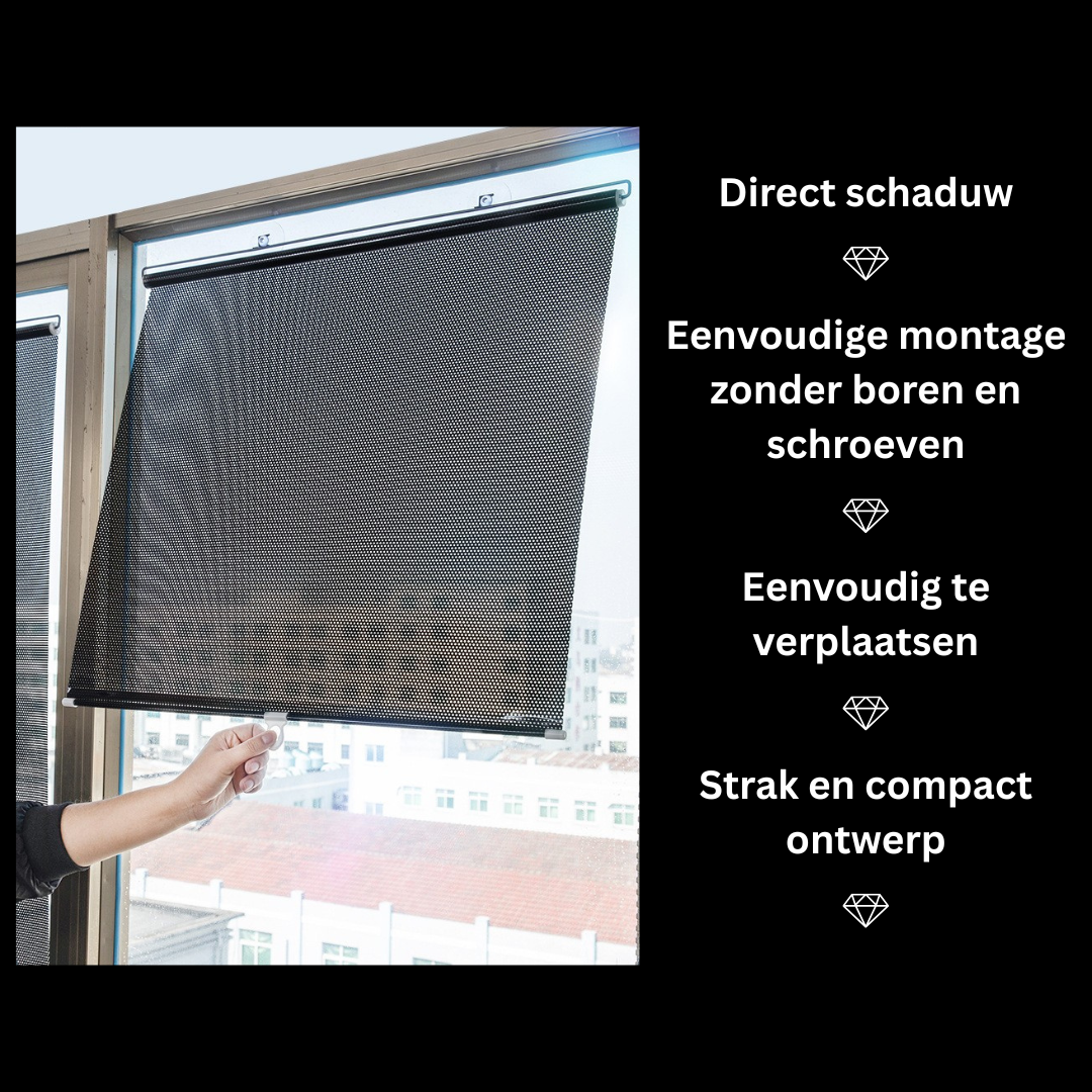 Zonwering met zuignap |  Geen schroeven, wél stijl en verkoeling
