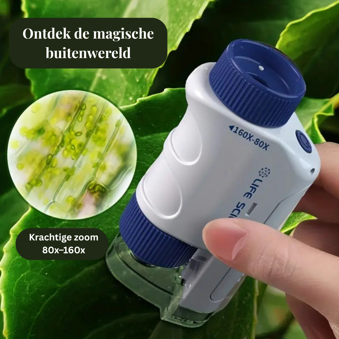 Magische handmicroscoop voor Kinderen  | Ontdek de wereld met licht & zoom